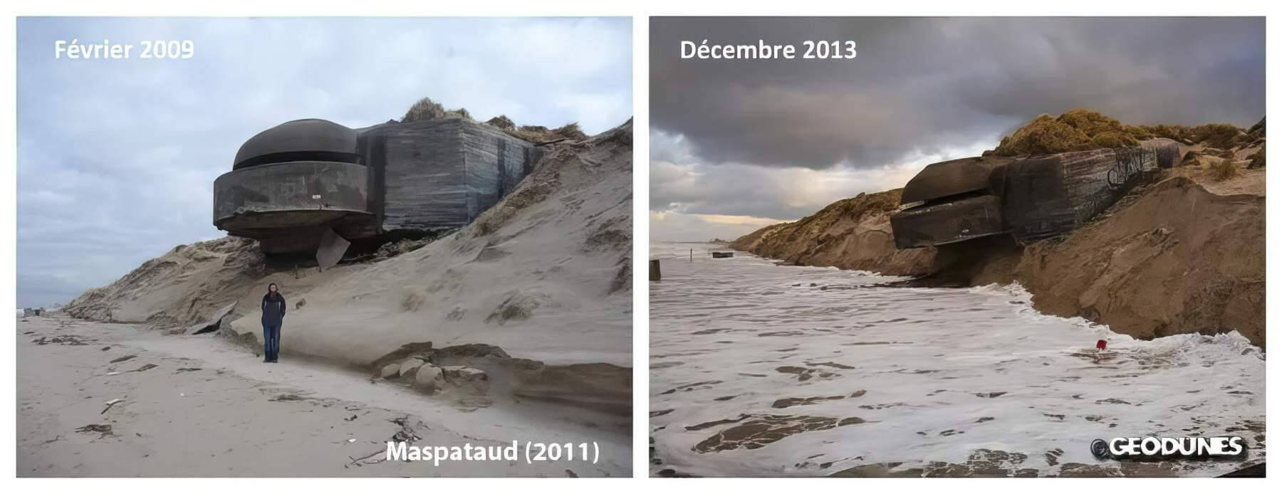 Dune Dewulf en érosion après chaque tempête