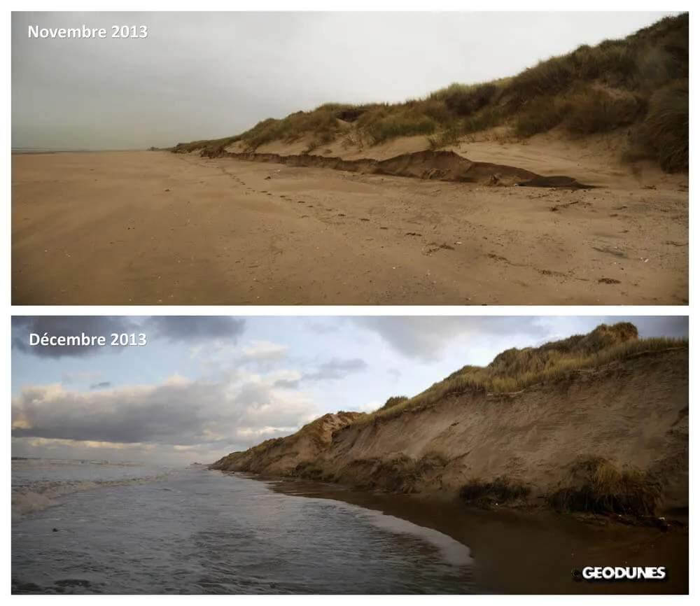 Dune Dewulf en érosion après chaque tempête