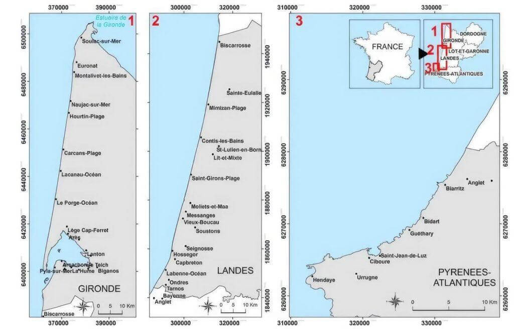 Géographie de la côte aquitaine