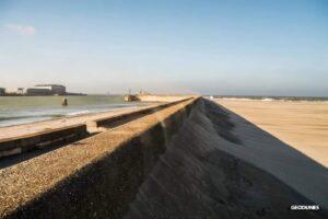 Transport éolien au dessus de la jetée de Malo les Bains