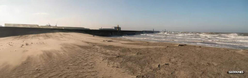 L’envol de sable est conséquent malgré un fetch très limitée à cet endroit