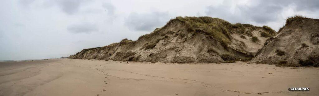 Falaises d'érosion, dune Dewulf, tempête Egon