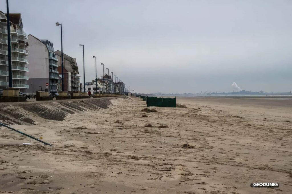 Perré Est de Bray-Dunes, tempête Egon