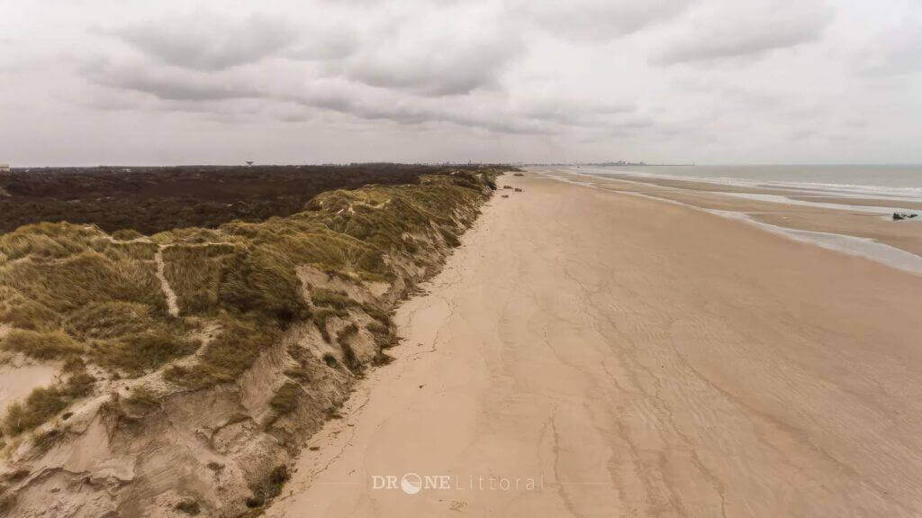 Falaises dunaires sur la dune Dewulf, Tempête Egon