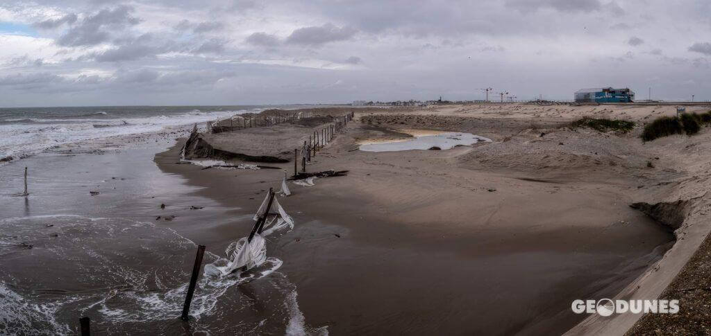 Tempête Ciara - La plage de la digue des Alliés, Dunkerque (59) - Geodunes