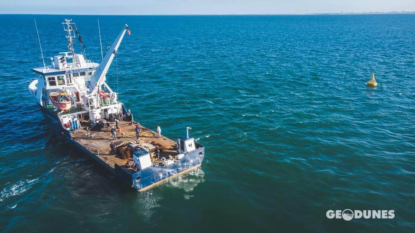 Déploiement bouée houlographe Géodunes marine octobre 2022 - Dunkerque