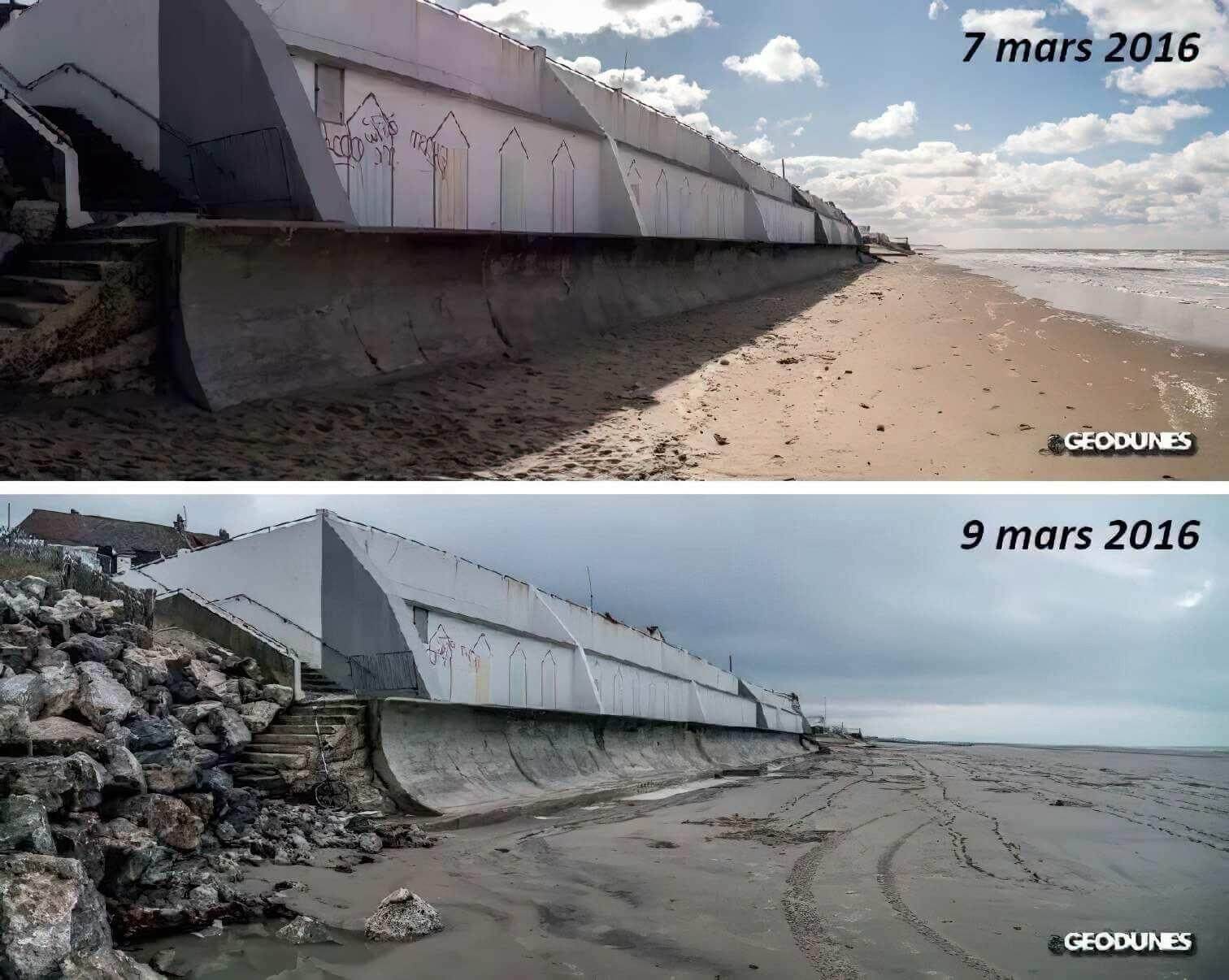 Erosion rapide au niveau de Merlimont