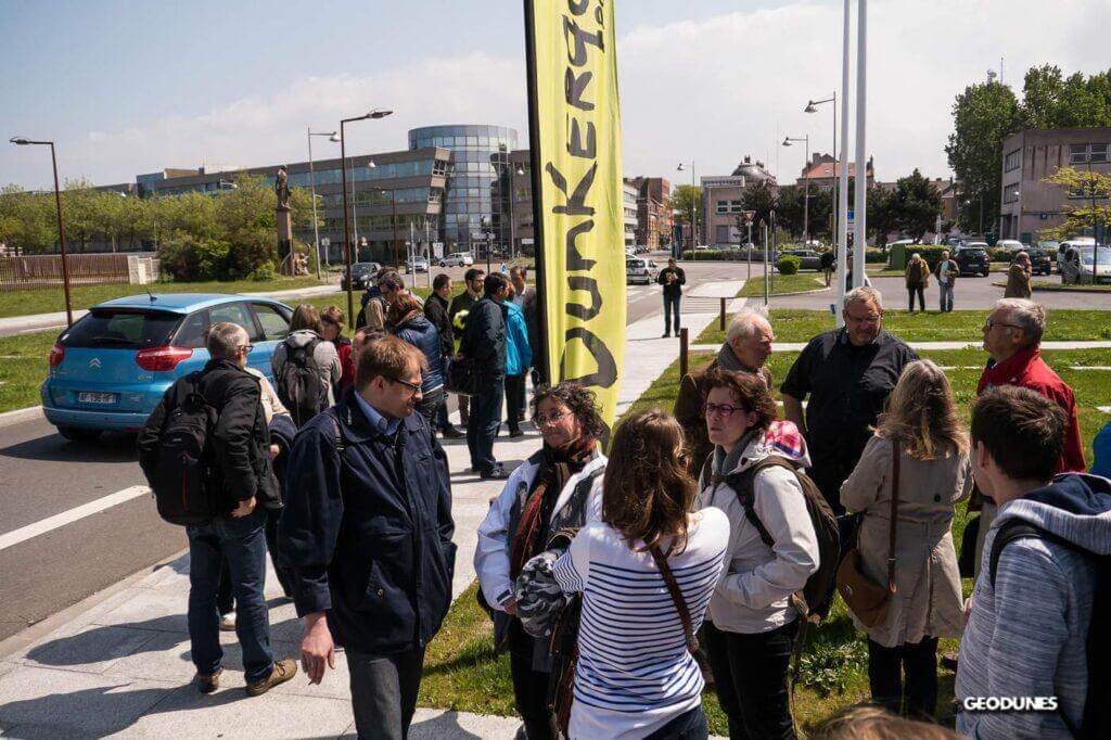 Départ du pavillon des maquettes pour la visite du port de Dunkerque