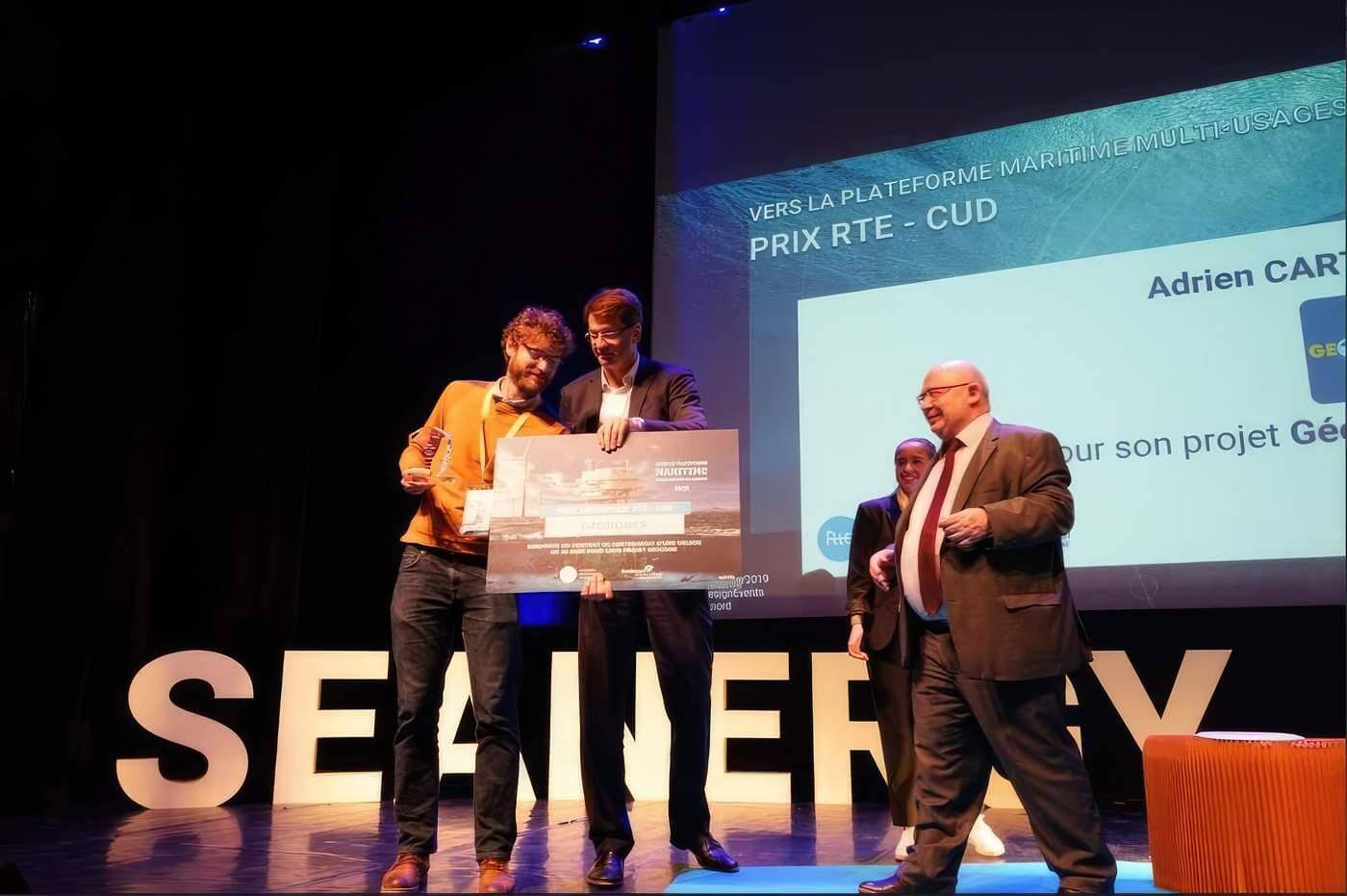 Géodunes remporte le prix CUD/RTE pour la valorisation de la future plateforme RTE au large de Dunkerque