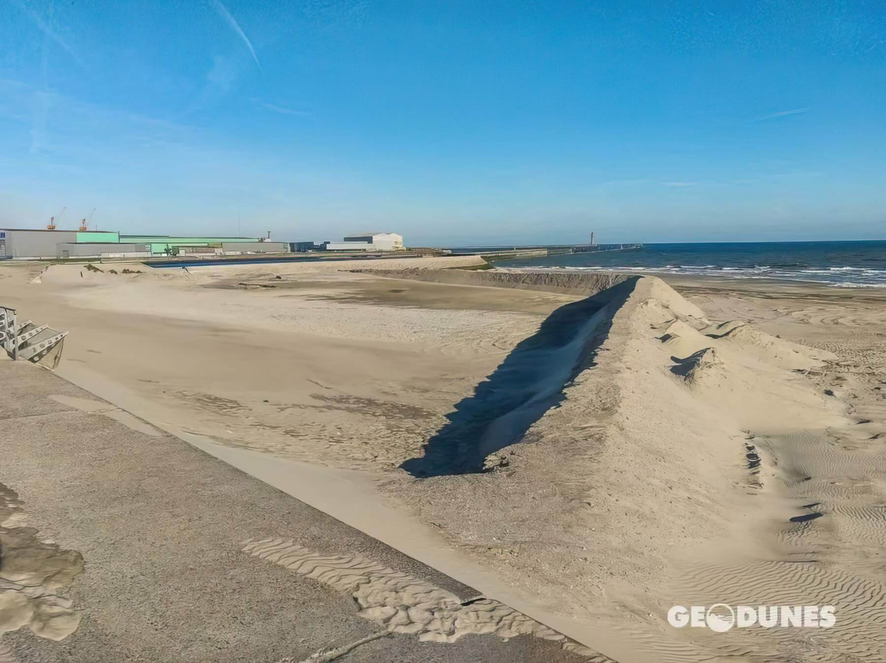 Rechargement partiel de la partie Ouest de la plage de la Digue des Alliés, Mai 2019