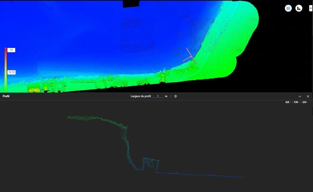 Lidar grandcamp maisy profil