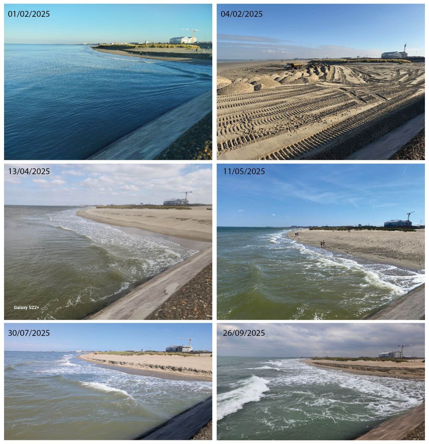 CoastSnap 59 : Analyse du rechargement de la plage de la digue des Alliés 1 coastsnap rechargement dunkerque2